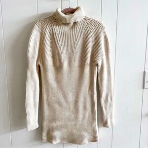 Ann Demeulemeester cashmere blend chunky knit sweater turtleneck dress